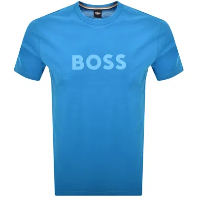 HUGO BOSS BOSS BEACHWEAR LOGO T SHIRT BLUE