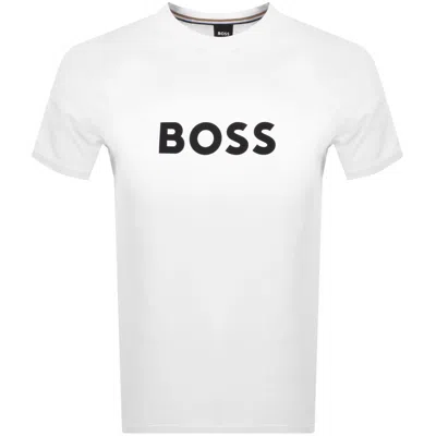 HUGO BOSS BOSS BEACHWEAR LOGO T SHIRT WHITE