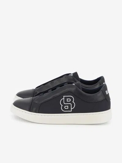 HUGO BOSS BOSS BOYS DOUBLE B LOGO TRAINERS