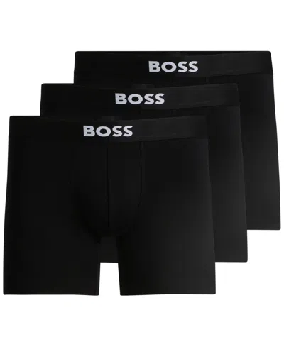 HUGO BOSS BOSS BY HUGO BOSS MEN'S 3-PACK ICON LOGO BOXER BRIEFS