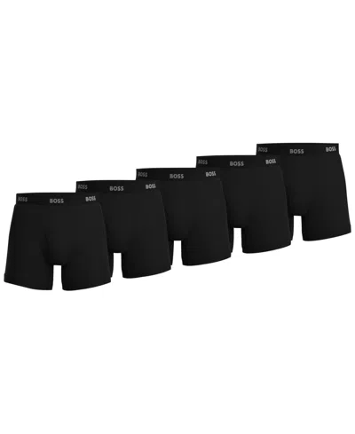 HUGO BOSS BOSS BY HUGO BOSS MEN'S 5-PACK AUTHENTIC SOLID BOXER BRIEFS