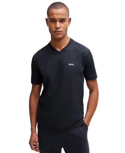 HUGO BOSS BOSS BY HUGO BOSS MEN'S CONTRAST LOGO REGULAR-FIT T-SHIRT