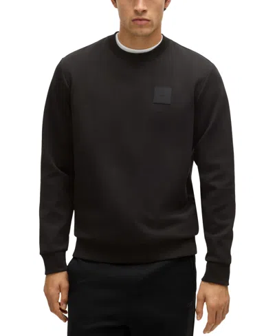 HUGO BOSS BOSS BY HUGO BOSS MEN'S DROP NEEDLE STITCHING REGULAR-FIT SWEATSHIRT