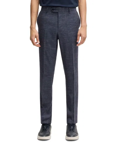 HUGO BOSS BOSS BY HUGO BOSS MEN'S PATTERNED WOOL BLEND SLIM-FIT TROUSERS