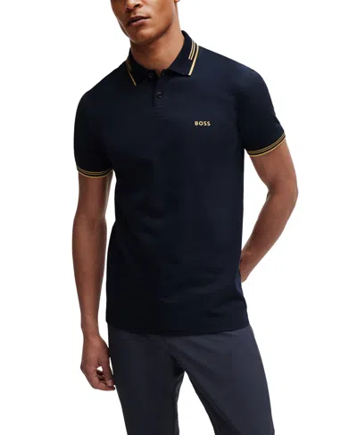 HUGO BOSS BOSS BY HUGO BOSS MEN'S STRETCH-COTTON SLIM-FIT POLO SHIRT