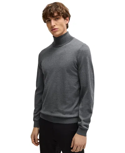 HUGO BOSS BOSS BY HUGO BOSS MEN'S SLIM-FIT ROLLNECK MERINO WOOL SWEATER