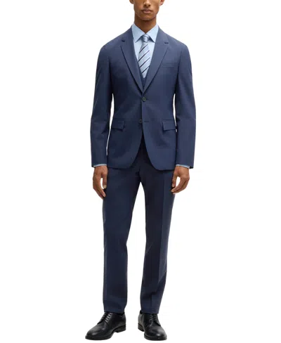 HUGO BOSS BOSS BY HUGO BOSS MEN'S SLIM-FIT THREE PIECE CHECKED SUIT