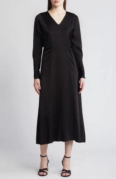 HUGO BOSS BOSS DANIKI LONG SLEEVE A-LINE DRESS