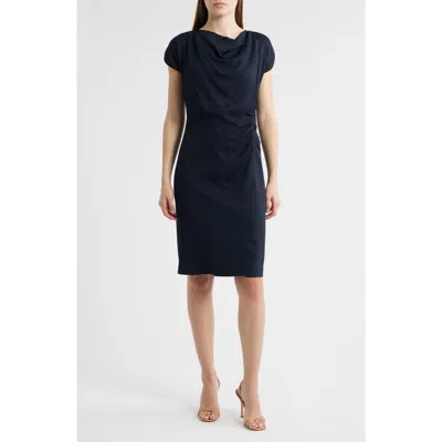 HUGO BOSS BOSS DEVANIA RUCHED SHEATH DRESS