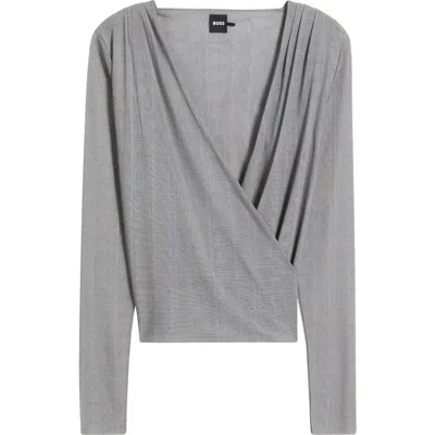 HUGO BOSS BOSS EDRIBA FAUX WRAP TOP