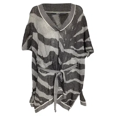 HUGO BOSS BOSS HUGO BOSS BELTED TUNIC IN MULTICOLOR COTTON