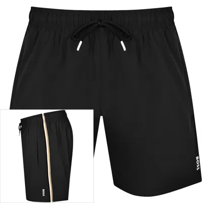 HUGO BOSS BOSS ICONIC SWIM SHORTS BLACK