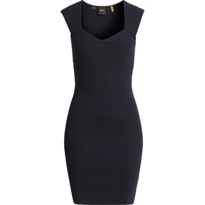 HUGO BOSS BOSS ORANGE FORBERTS RIB BODY-CON DRESS