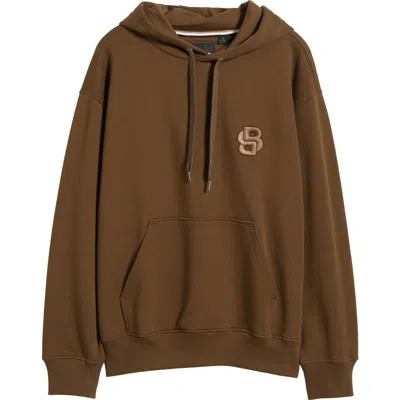 HUGO BOSS BOSS SULLIVAN LOGO EMBROIDERED HOODIE