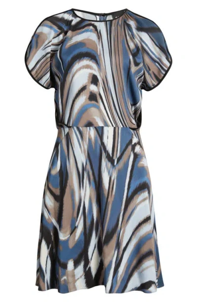 HUGO BOSS BOSS SWIRL PRINT A-LINE DRESS