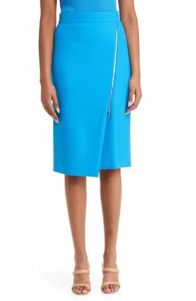 HUGO BOSS BOSS VEMBOKA ASYMMETRIC ZIP PENCIL SKIRT