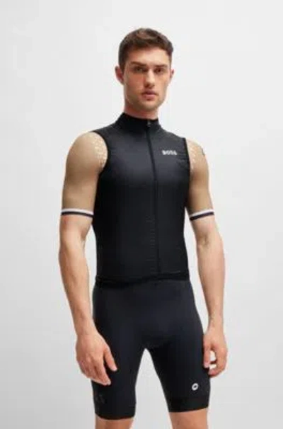 HUGO BOSS BOSS X ASSOS PACKABLE WIND VEST WITH BREATHABLE MESH BACK
