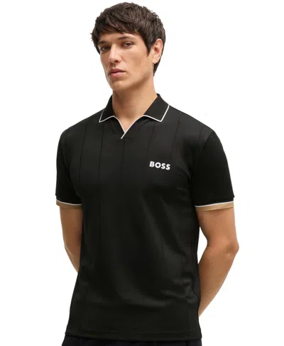 HUGO BOSS BOSS X MATTEO BERRETTINI MEN'S MOISTURE WICKING POLO