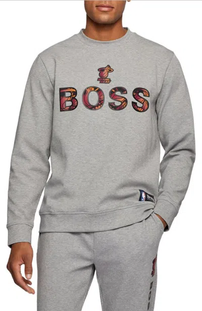 HUGO BOSS BOSS X NBA MIAMI HEATS PULLOVER SWEATER SWEATSHIRT SWEAT-JACKE JUMPER PULLI L