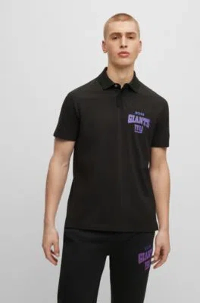 HUGO BOSS BOSS X NFL COTTON-PIQU POLO SHIRT WITH COLLABORATIVE BRANDING