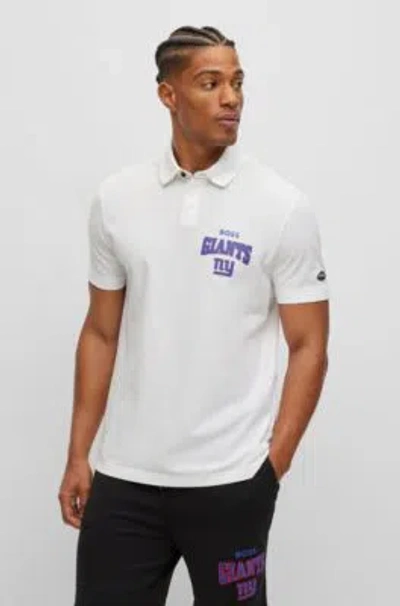 HUGO BOSS BOSS X NFL COTTON-PIQU POLO SHIRT WITH COLLABORATIVE BRANDING