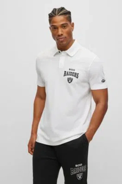 HUGO BOSS BOSS X NFL COTTON-PIQU POLO SHIRT WITH COLLABORATIVE BRANDING