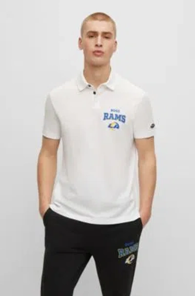 HUGO BOSS BOSS X NFL COTTON-PIQU POLO SHIRT WITH COLLABORATIVE BRANDING