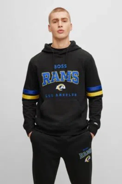 HUGO BOSS BOSS X NFL COTTON-TERRY HOODIE WITH COLLABORATIVE BRANDING
