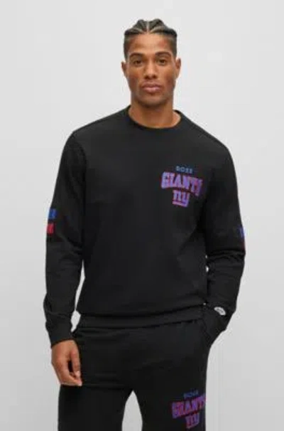 HUGO BOSS BOSS X NFL COTTON-TERRY SWEATSHIRT WITH COLLABORATIVE BRANDING