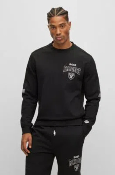 HUGO BOSS BOSS X NFL COTTON-TERRY SWEATSHIRT WITH COLLABORATIVE BRANDING