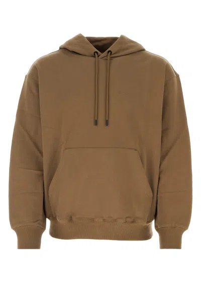 HUGO BOSS BROWN COTTON SWEATSHIRT