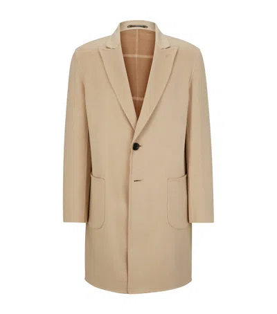 HUGO BOSS CAMEL HAIR OVERCOAT