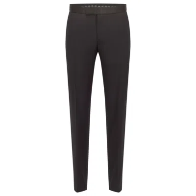 HUGO BOSS EXTRA-SLIM-FIT PANTS IN VIRGIN-WOOL SERGE