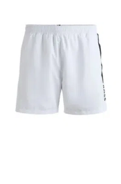 HUGO BOSS FULLY LINED SWIM SHORTS WITH LOGO PRINT