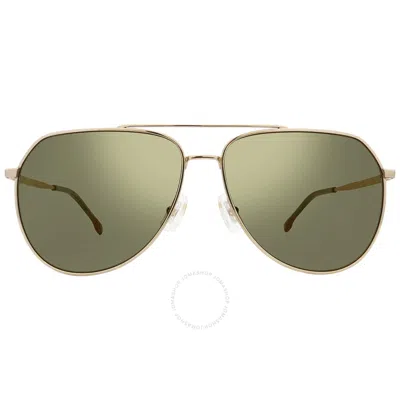 HUGO BOSS HUGO BOSS GOLD MIRROR PILOT MEN'S SUNGLASSES BOSS 1447/S 0J5G/WM 61