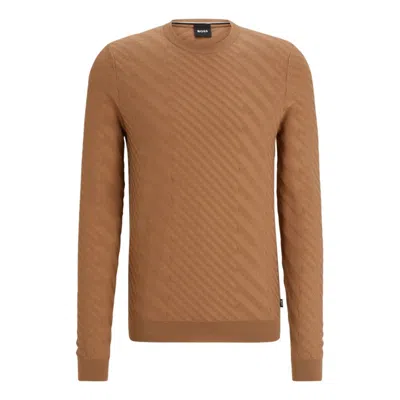 HUGO BOSS GRAPHIC-JACQUARD SWEATER IN A VIRGIN-WOOL BLEND