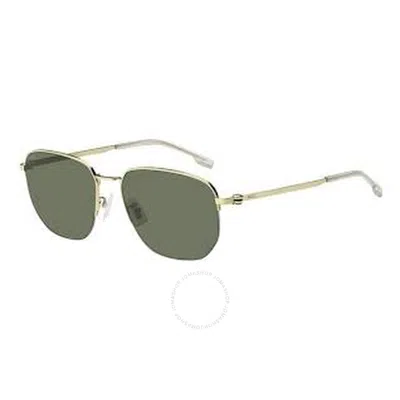 HUGO BOSS HUGO BOSS GREEN SQUARE MEN'S SUNGLASSES BOSS 1538/F/SK 0J5G/QT 57