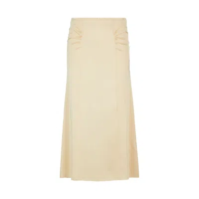 HUGO BOSS HIGH-WAISTED A-LINE SKIRT WITH GATHERED DETAILS