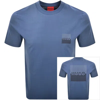 HUGO BOSS HUGO DUSPLITO T SHIRT MEDIUM BLUE