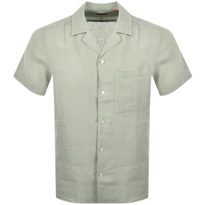 HUGO BOSS HUGO ELLINO LINEN SHIRT GREEN