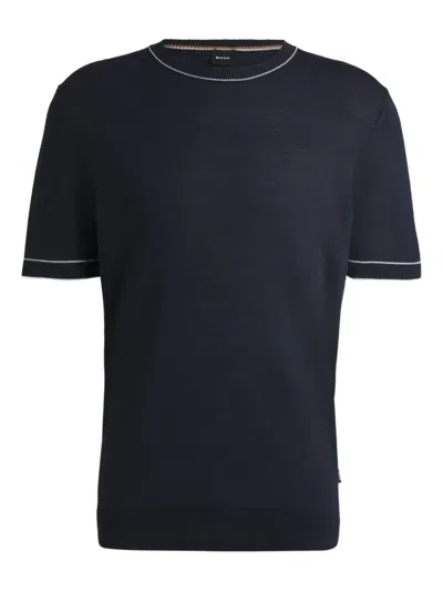 HUGO BOSS KNITTED SHORT-SLEEVE T-SHIR