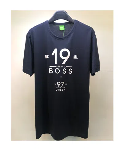 HUGO BOSS LETTER ROUND-NECKED T-SHIRT