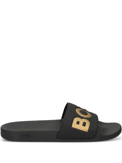 HUGO BOSS LOGO-PRINT SLIDES