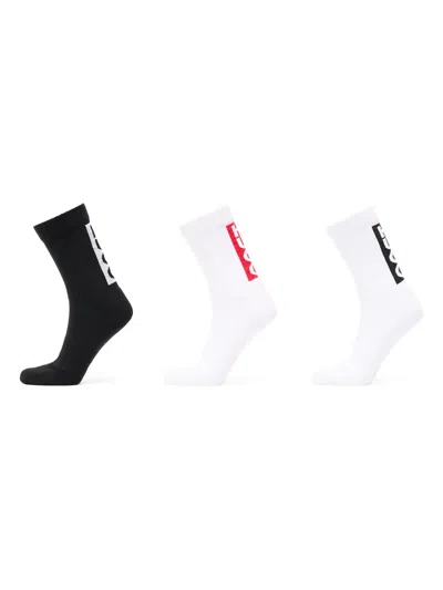 HUGO BOSS LOGO-PRINT SOCKS (PACK OF THREE)