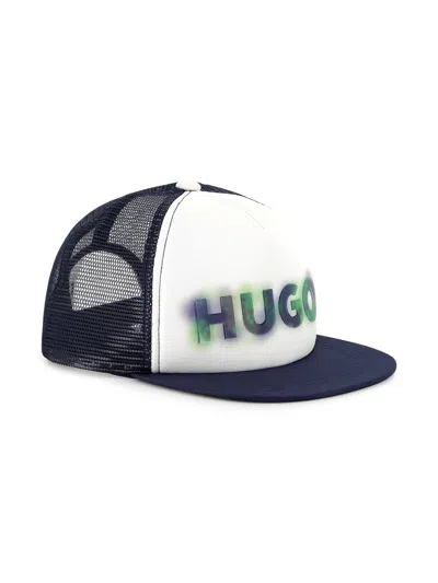 HUGO BOSS LOGO-PRINT TRUCKER HAT