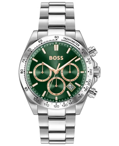 HUGO BOSS MEN'S HERO 2.0 QUARTZ FASHION CHRONO STAINLESS STEEL WATCH, 44MM
