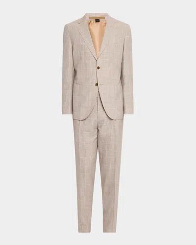 HUGO BOSS MEN'S HESTON WINDOWPANE TWO-PIECE SUIT