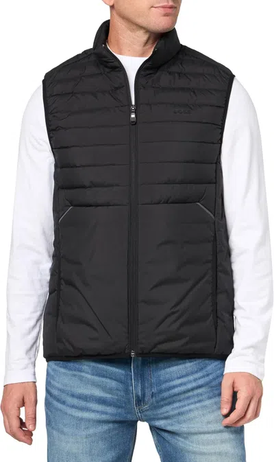 HUGO BOSS MEN'S THOR 2 ZIP-UP VEST, BLACK