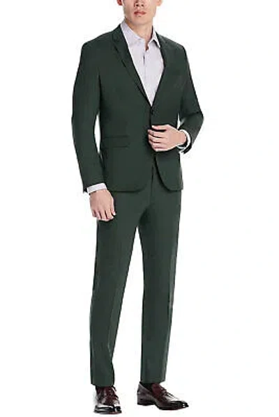 HUGO BOSS HUGO BOSS MENS MODERN FIT KARL/TOM SUPER-FLEX WOOL BLEND SUIT 38S DARK GREEN