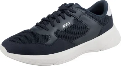 HUGO BOSS NEU BOSS DEAN_RUNN_MEMX SNEAKERS LOW 23970651 FÜR HERREN DUNKELBLAU